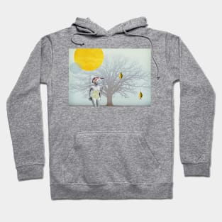 Retro Girl at Tree Hoodie